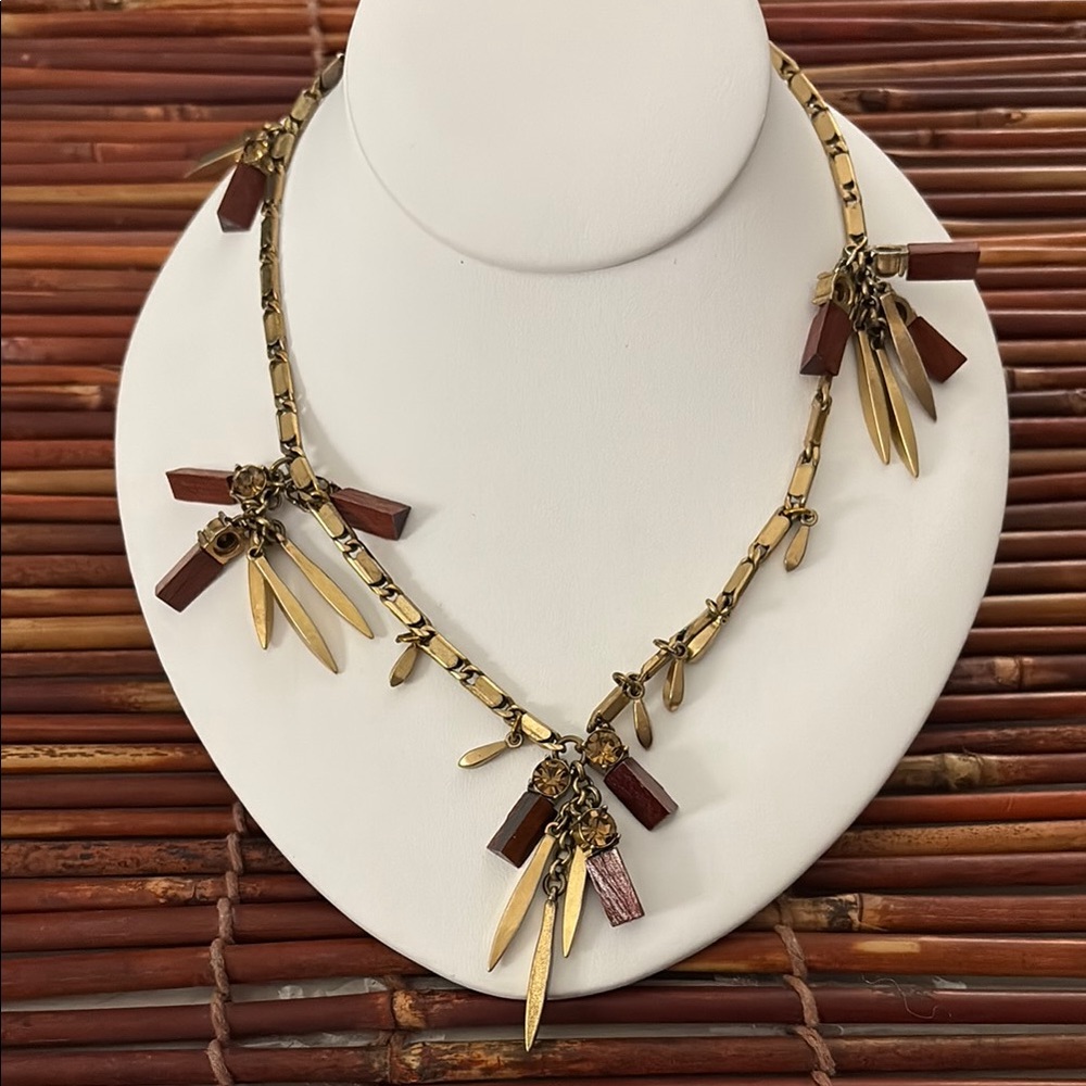 J. Crew Vintage Gold and Brown Necklace